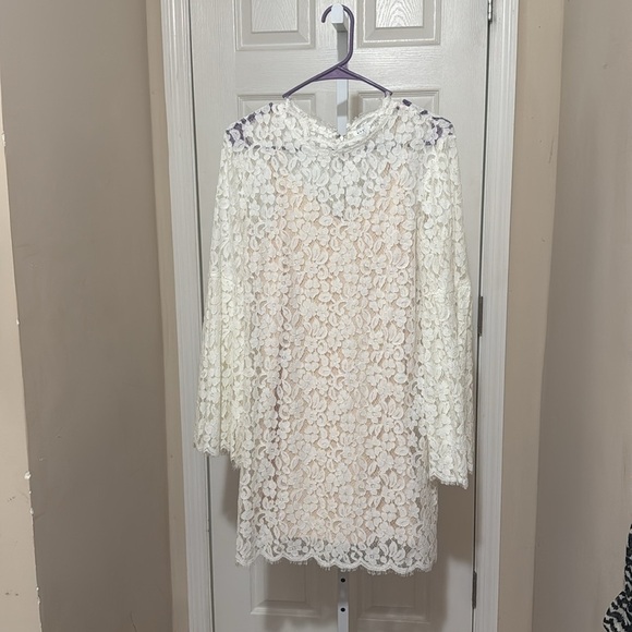Anthropologie Endless Rose lace bell sleeve dress - Picture 3 of 6